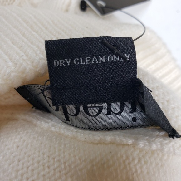 PHENIX Cashmere Ultra Soft Knit Jersey Hat in Cream NEW - Picture 4 of 5